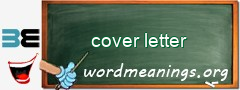 WordMeaning blackboard for cover letter